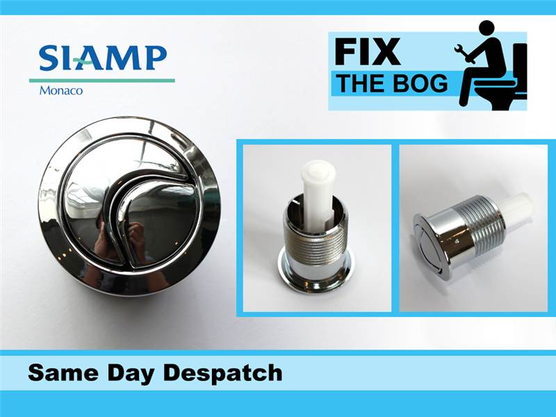 Siamp Skipper 45 Toilet Push Button Dual Flush Fits Some Jacuzzi