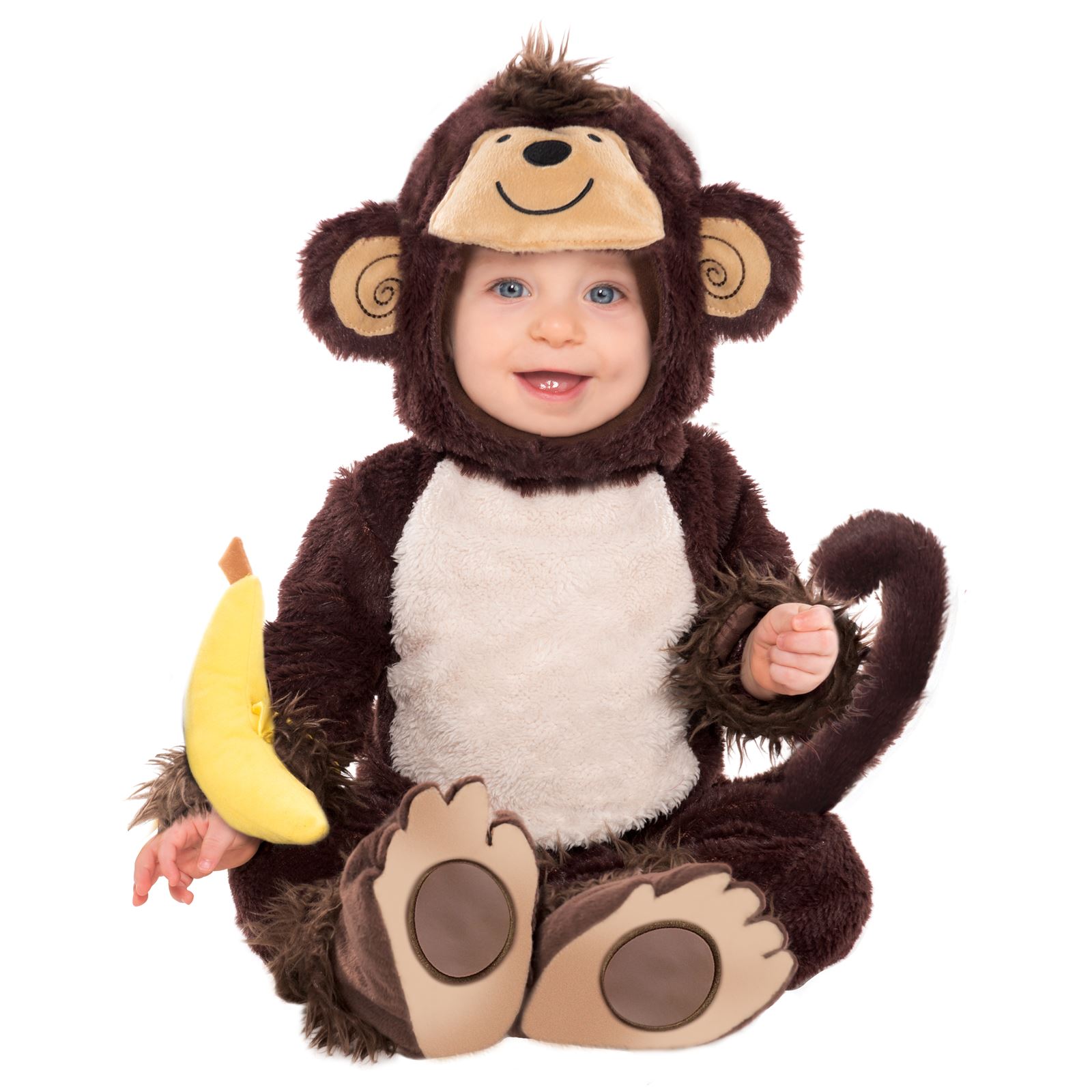Baby Monkey Jungle Fur Costume Onsie Toddler Outfit Halloween
