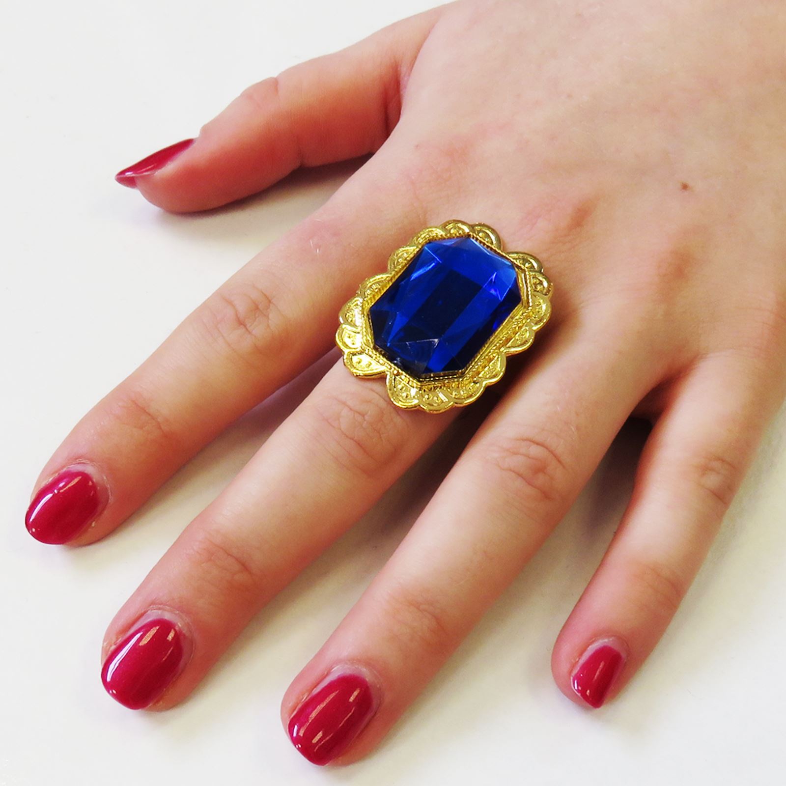 Plastic Ring Fancy Dress Accessory Gem Jewel Pirate Steam Punk