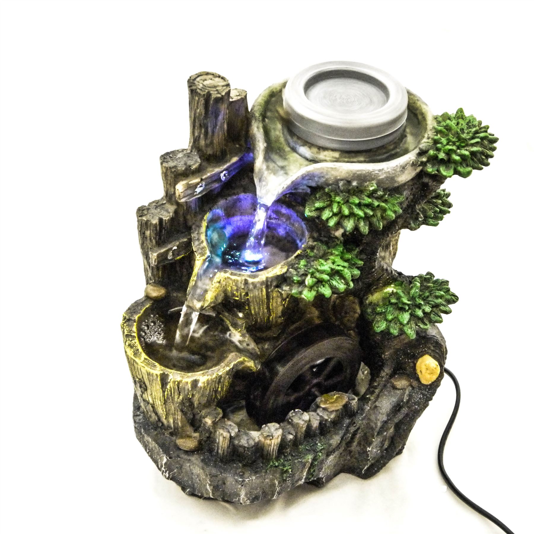 indoor cascading table top water feature pump led lights indoor cascading table top water feature pump led lights