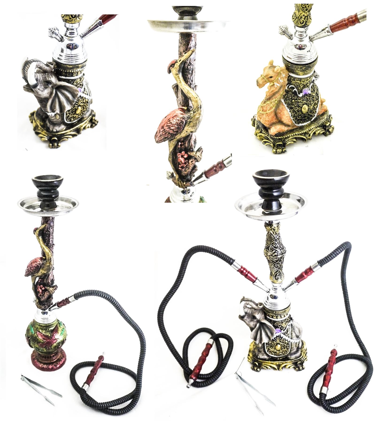 Animal Shisha Sheesha Hookah Nargila Single/Double Twin Pipe Elephant