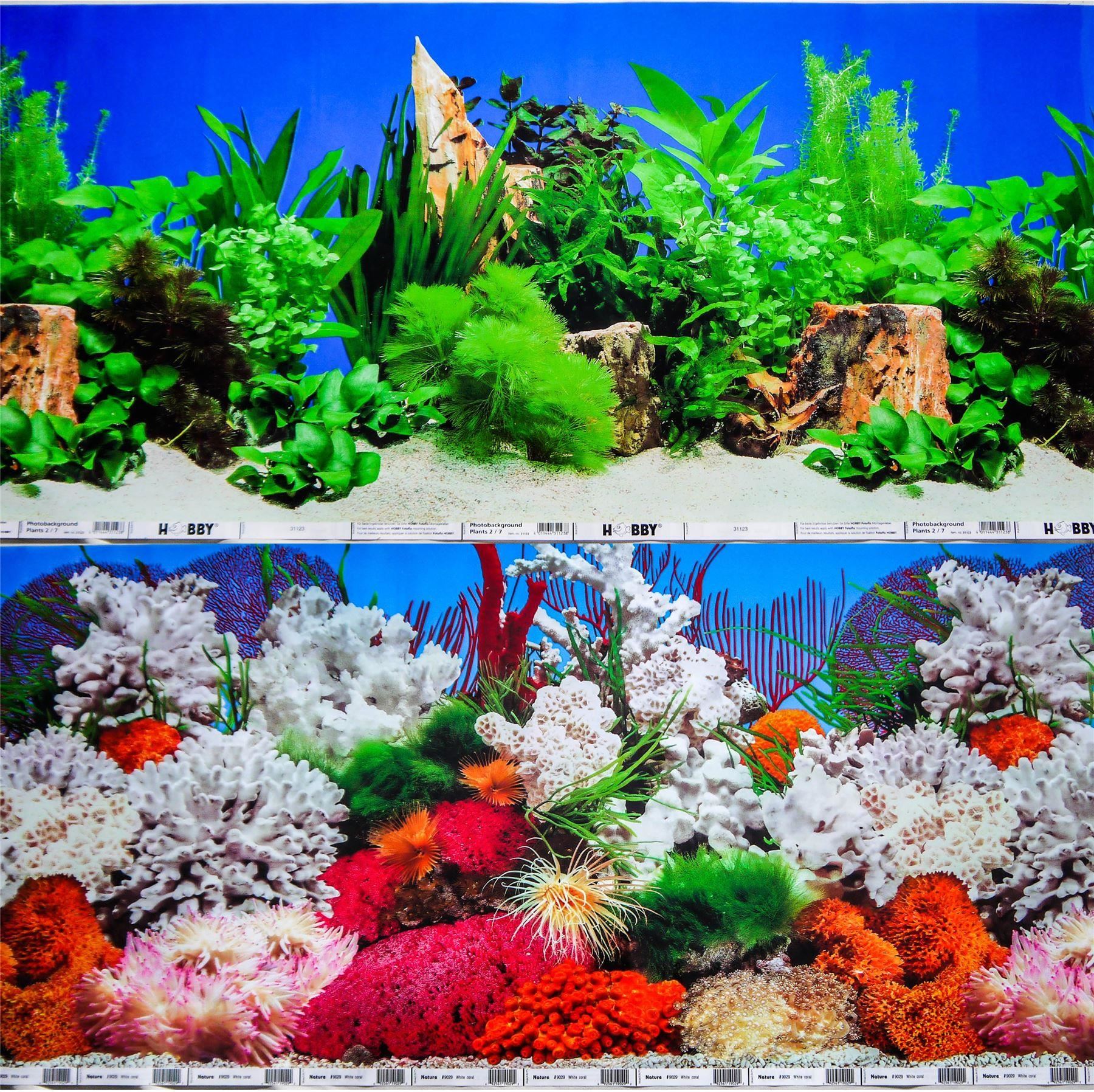 19" Double Sided Aquarium Background Backdrop Fish Tank Reptile