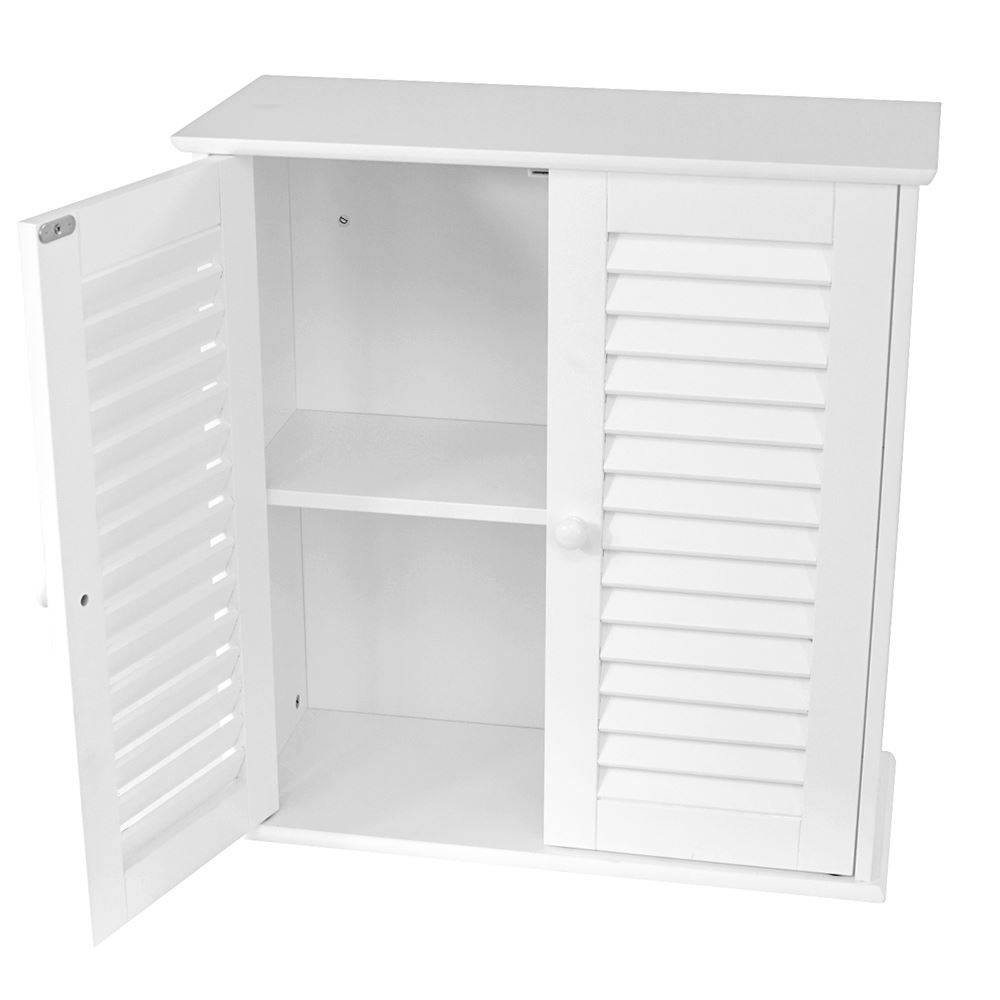 Liano Single Double Shutter Door Wall Mounted White Vanity