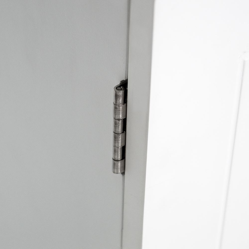 Bathroom Wall Double Door Storage Cupboard Wooden White By Home