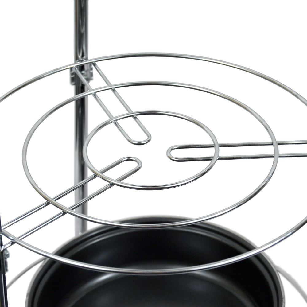 Five Tier Kitchen Pan Stand Saucepan Pot Rack Holder Chrome New By Home