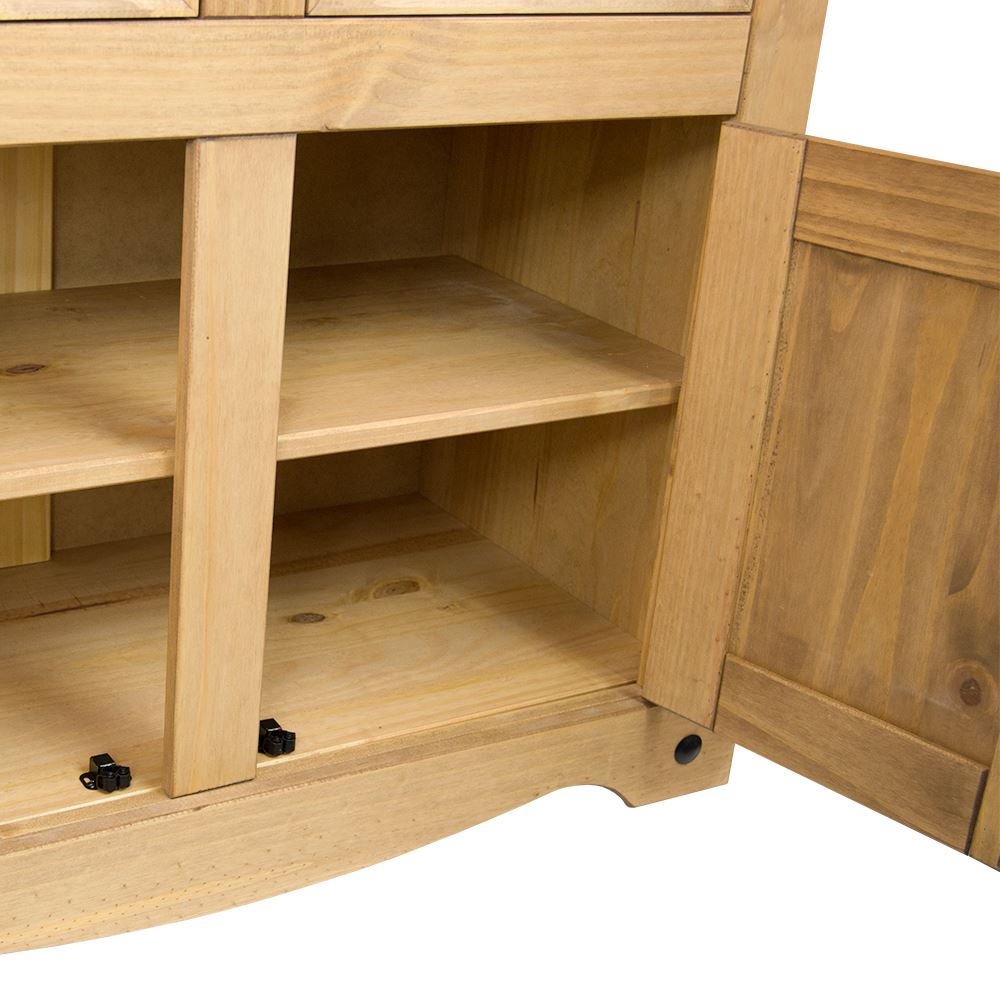 Corona Panama Sideboard Door Drawer Cupboard Solid Pine Waxed Mexican
