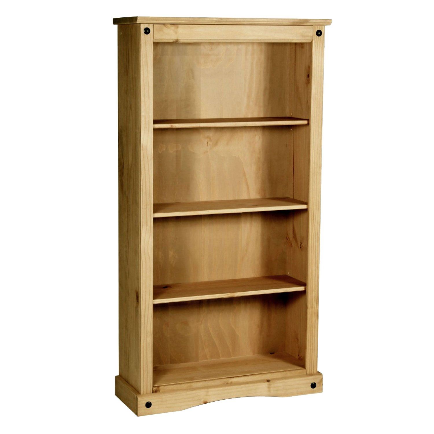 Corona Panama Bookcase Display Unit Solid Pine Waxed Mexican Rustic