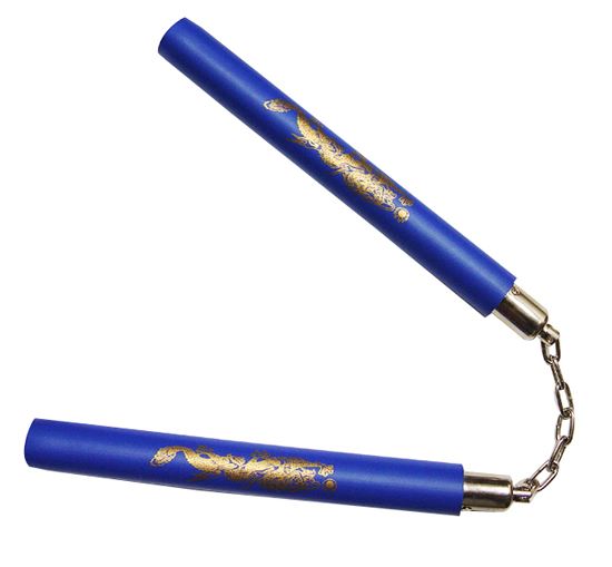 Dragon Practice Nunchucks Toy Nunchaku Blue BR36