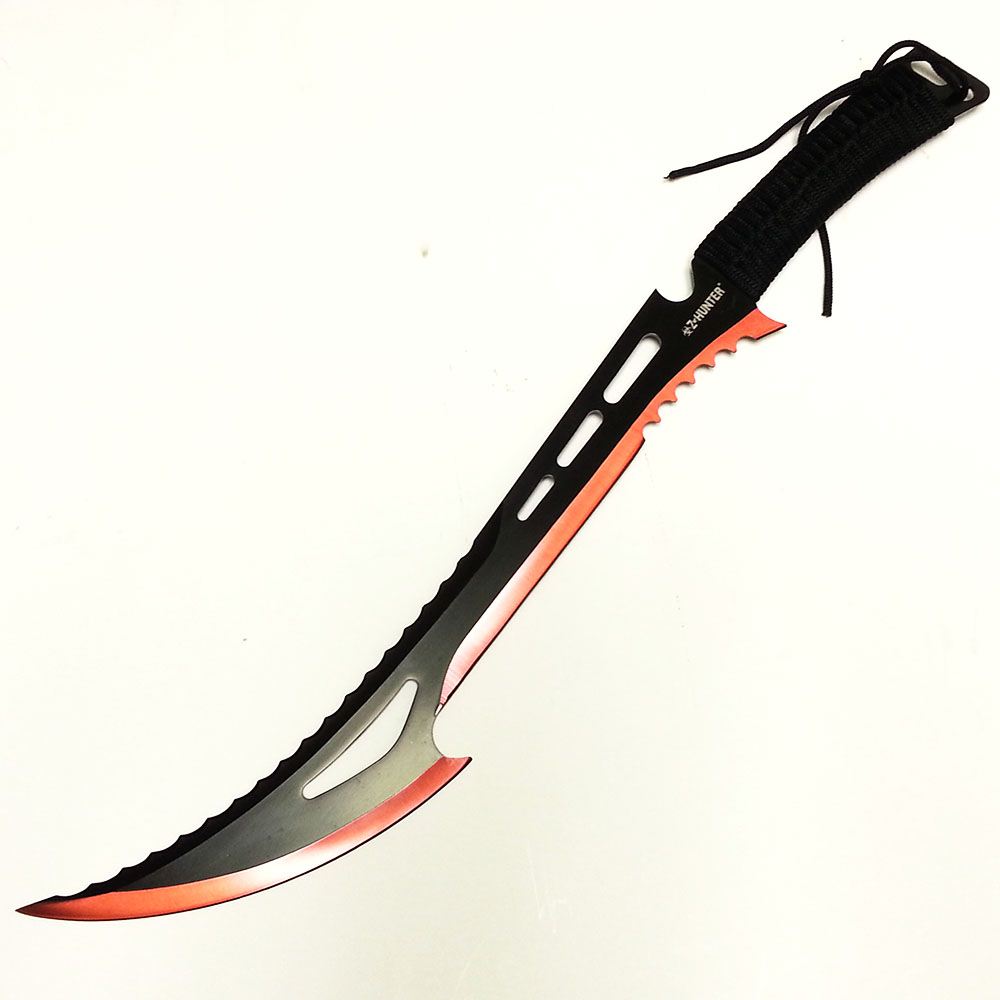 24" Zombie Z Hunter Machete Apocalypse Sword BIOHAZARD TACTICAL