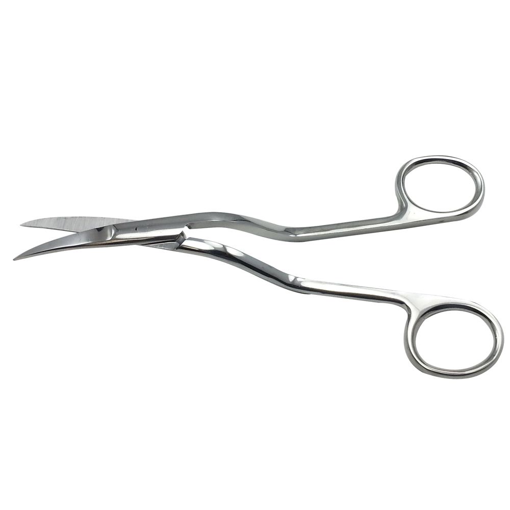 6" Pro BENT HANDLE Curved Embroidery Scissors Sewing SS eBay