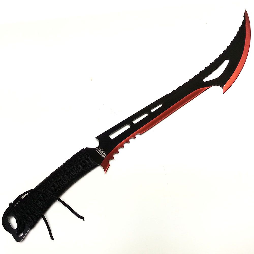 24" Zombie Z Hunter Machete Apocalypse Sword BIOHAZARD TACTICAL