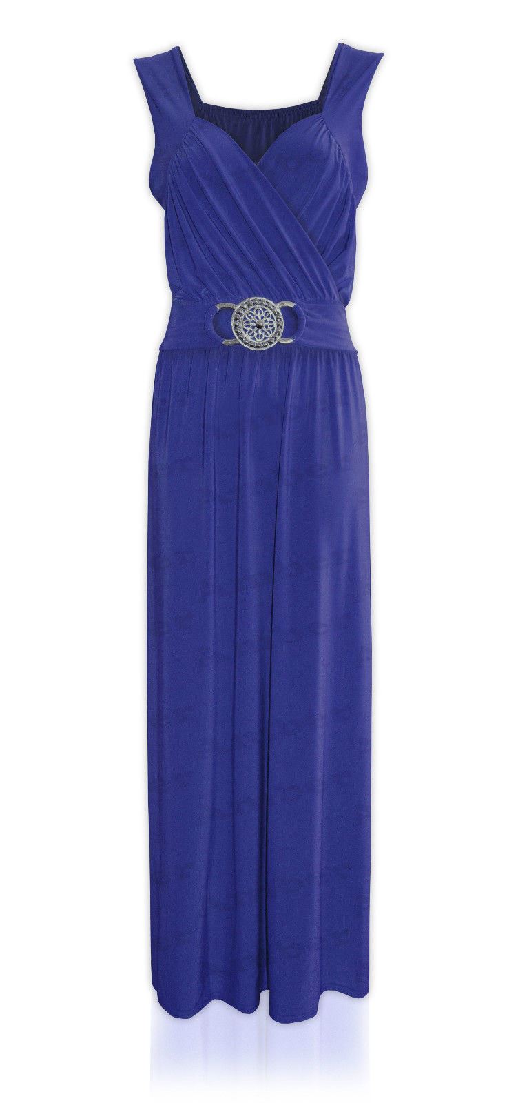 New Ladies Womens Long Evening Maxi Dress Buckle Party Dress Plus Size 1626 eBay