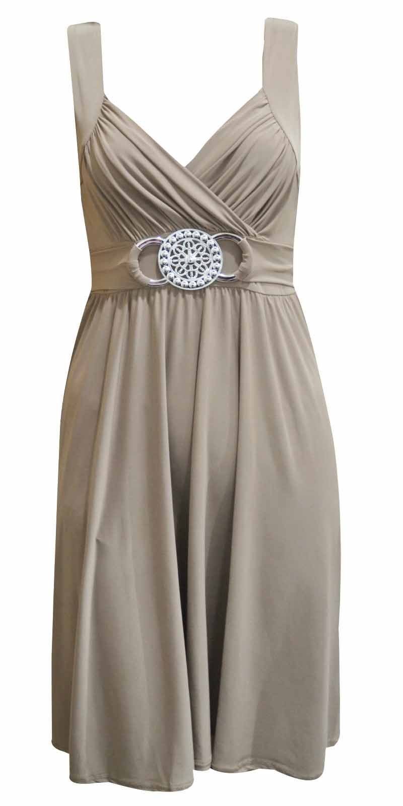 NEW LADIES PLUS SIZE EVENING DRESS BUCKLE WOMENS LONG ELEGANT COCKTAIL