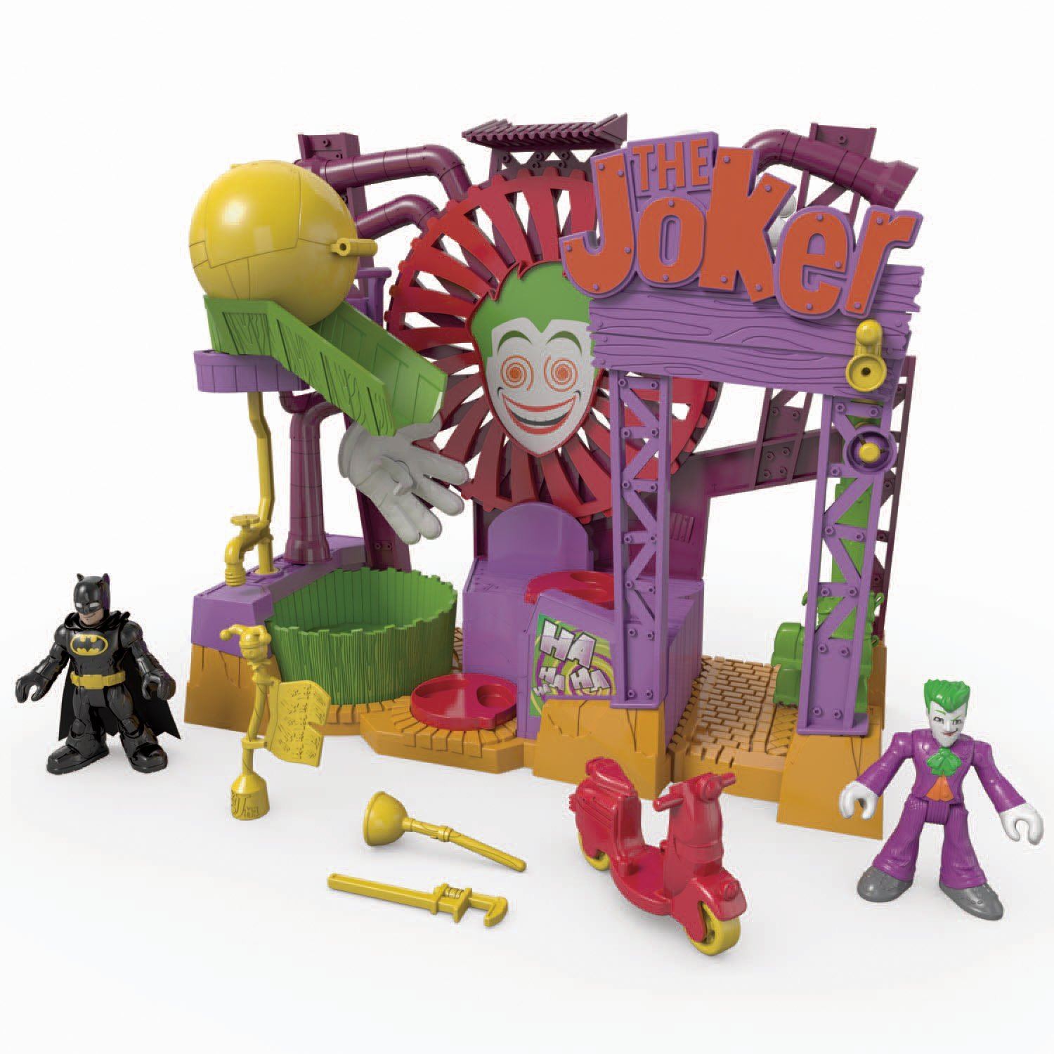 Imaginext Joker's Laff Factory Fisher Price Batman Super Friends Hero