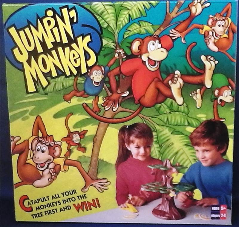 Jumpin' Monkeys The catapulting Monkey board game 2 to 4 players eBay