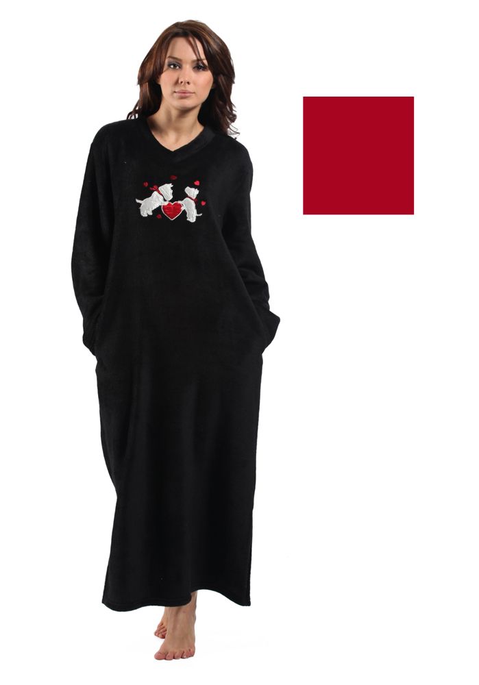 Selena Secrets Womens/Ladies Nightwear Love Scotty Dog Print Fleece