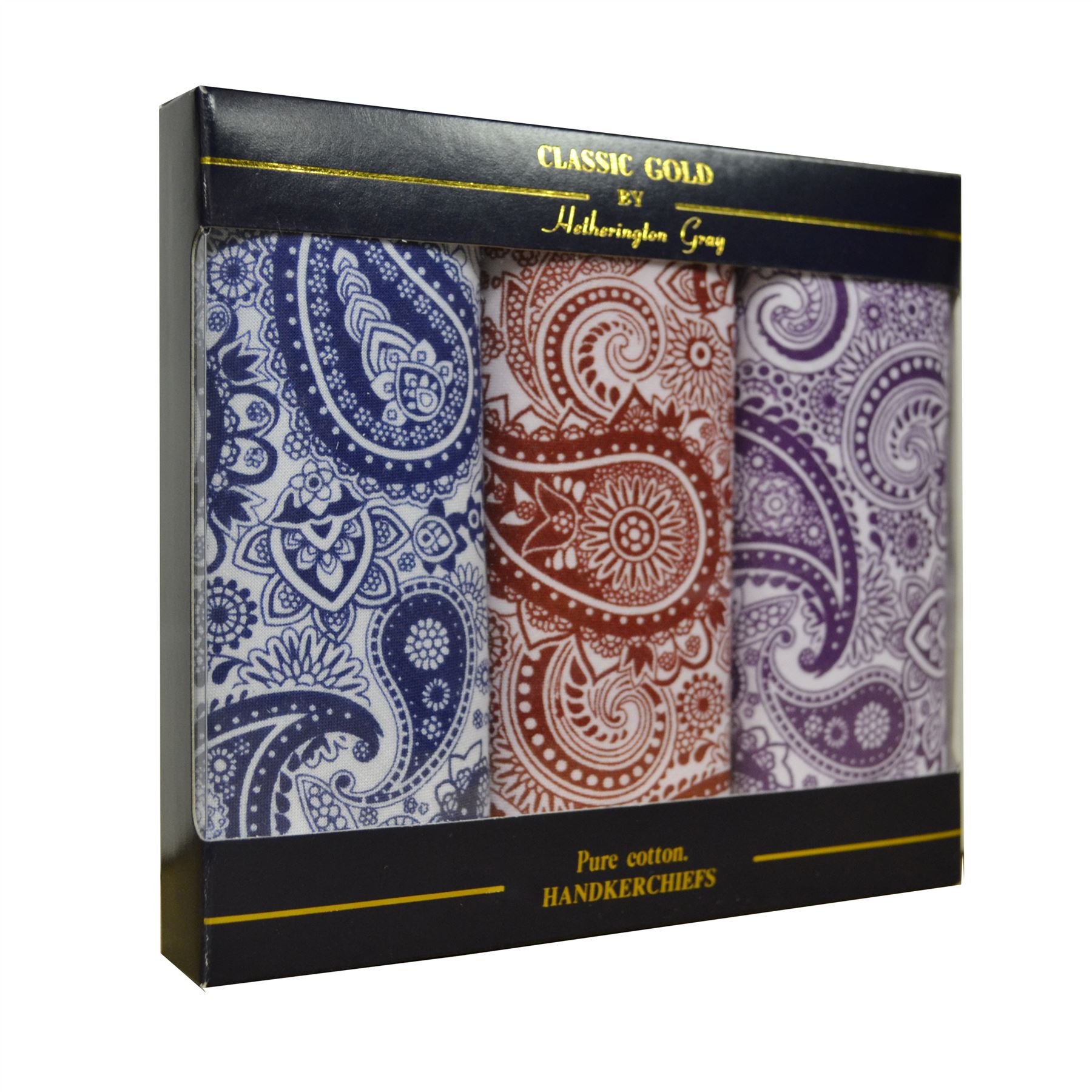 Multipack Mens 100 Cotton Handkerchiefs, Embroidered, Satin, Coloured