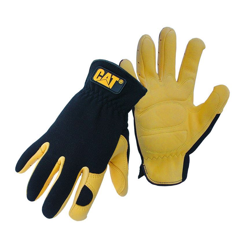 Caterpillar CAT Deer Skin eather Premium Quality Work Safety Gloves 2