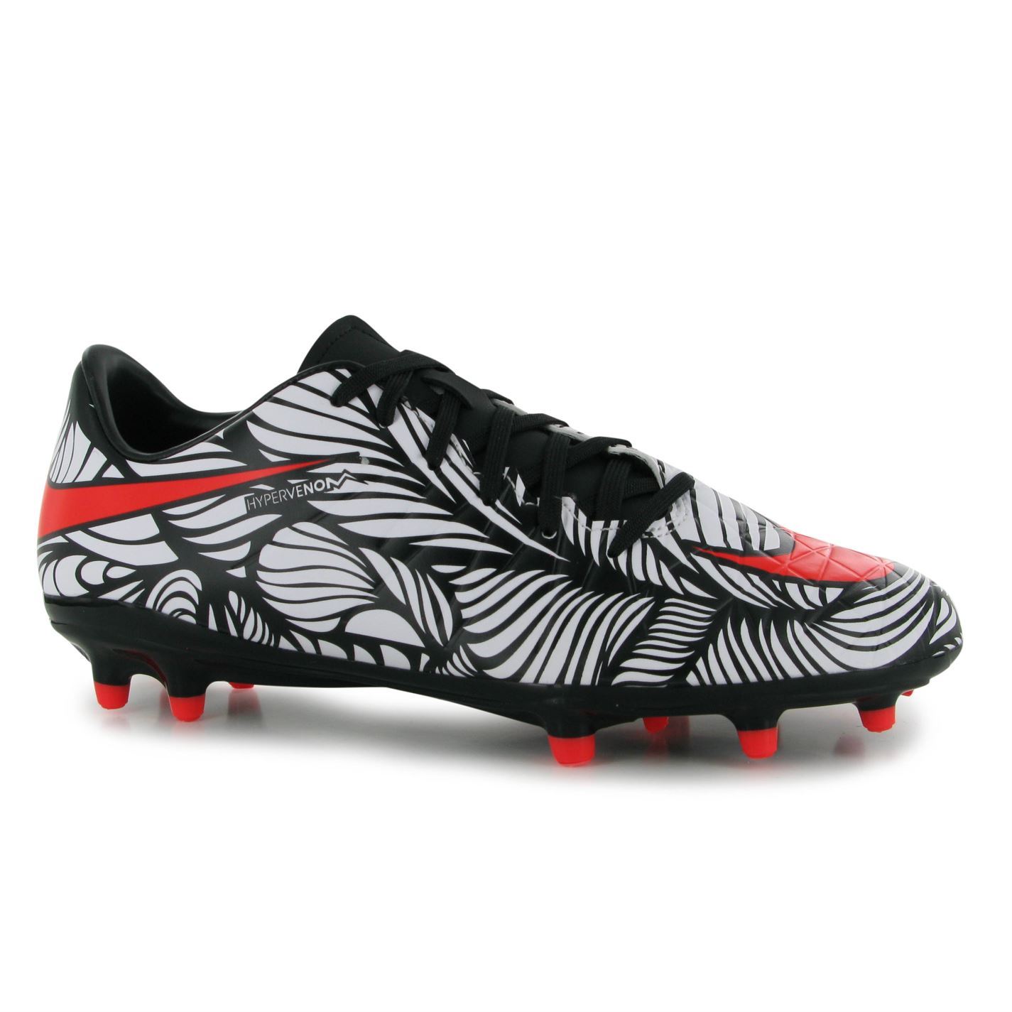 Nike Hypervenom Phelon Neymar FG Firm Ground Football Boots Mens Blk/Wht Cleats | eBay