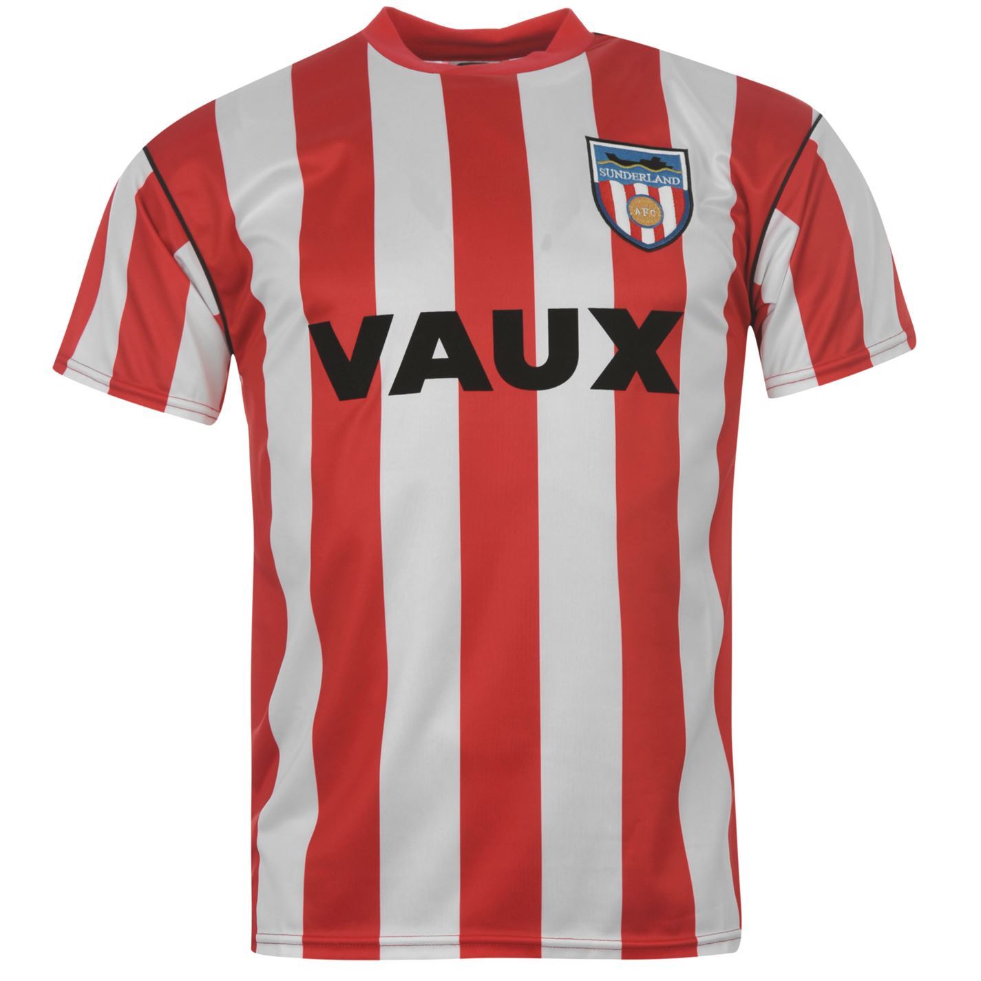 Sunderland AFC 1990 Home Jersey para hombre Score Draw Rojo/Blanco Epl