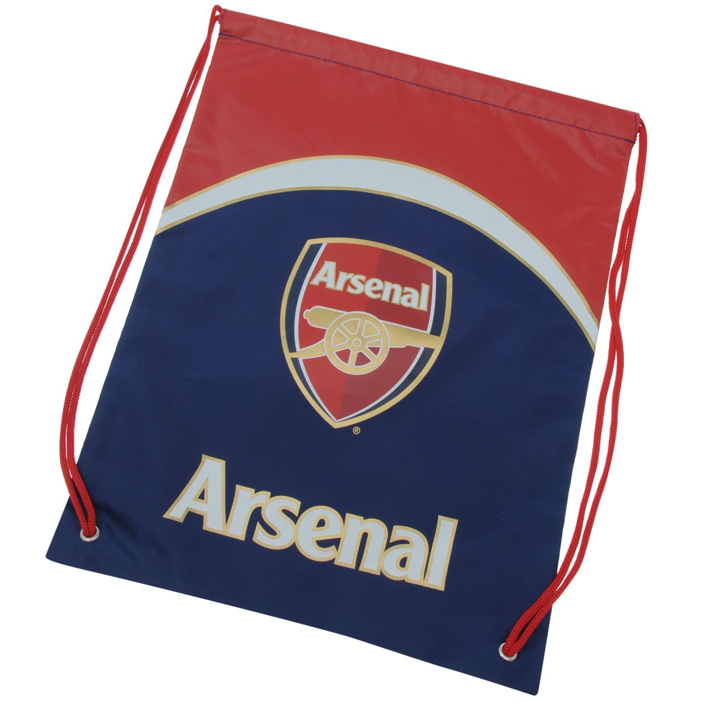 Arsenal FC Drawstring Gym Bag Red/Blue Football Soccer PE Sports Kit Sack