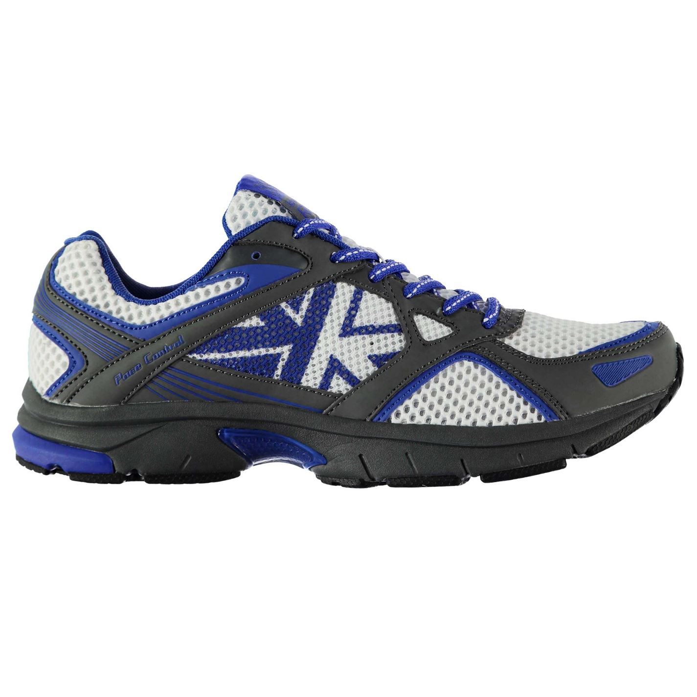 Karrimor Pace Control Running Shoes Mens Wht/Gry/Blue Sports Trainers