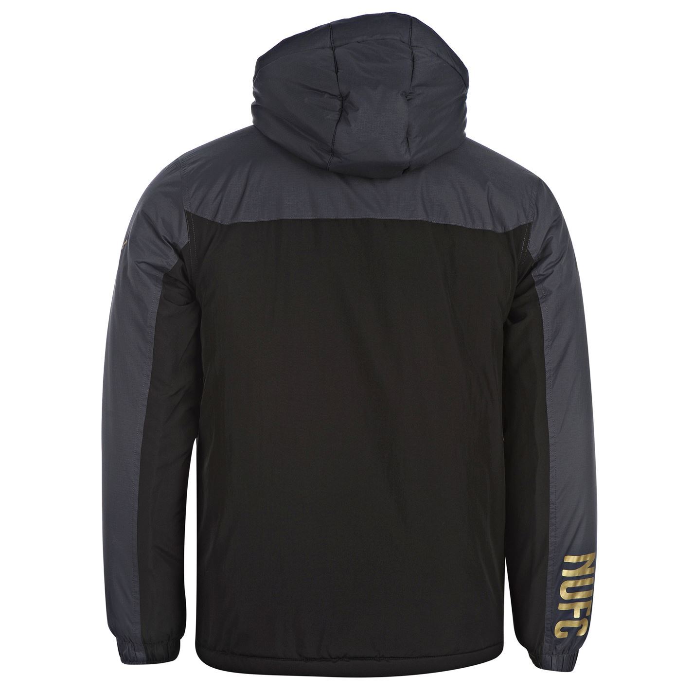 Newcastle United FC Puma Coach Jacket Mens Black/White Football Soccer