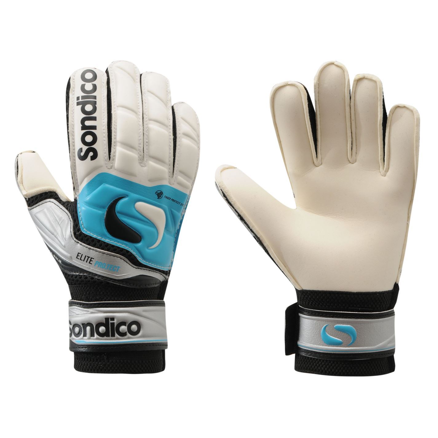 Sondico Elite Pro Tect Goalkeeper Gloves Junior Wht/Blue Football