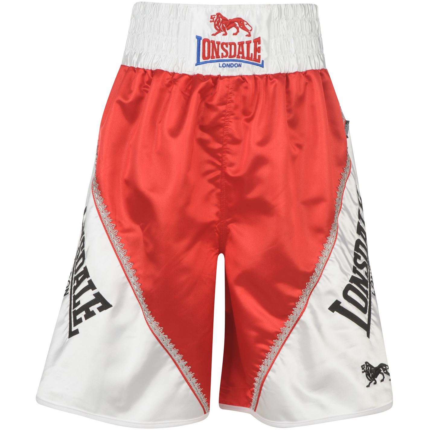 Lonsdale Braid and Tassel Shorts Red/White Boxing MMA eBay