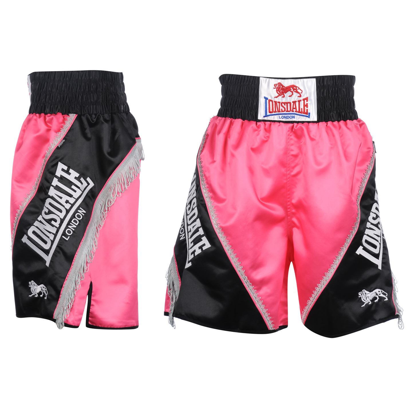 Lonsdale Braid and Tassel Shorts Pink/Black Boxing MMA eBay