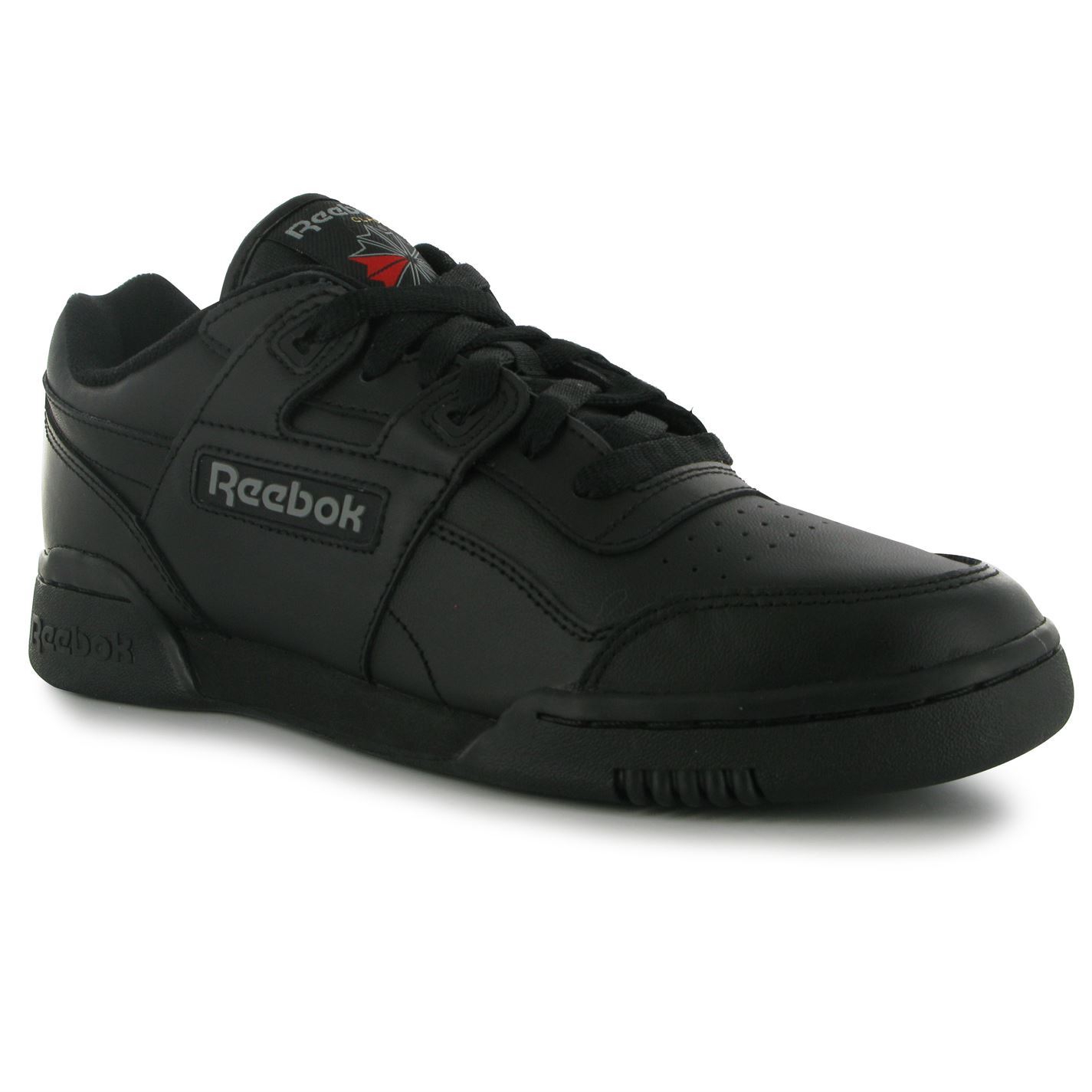 Reebok Workout Mens Shoes Trainers Black Sneakers Sports