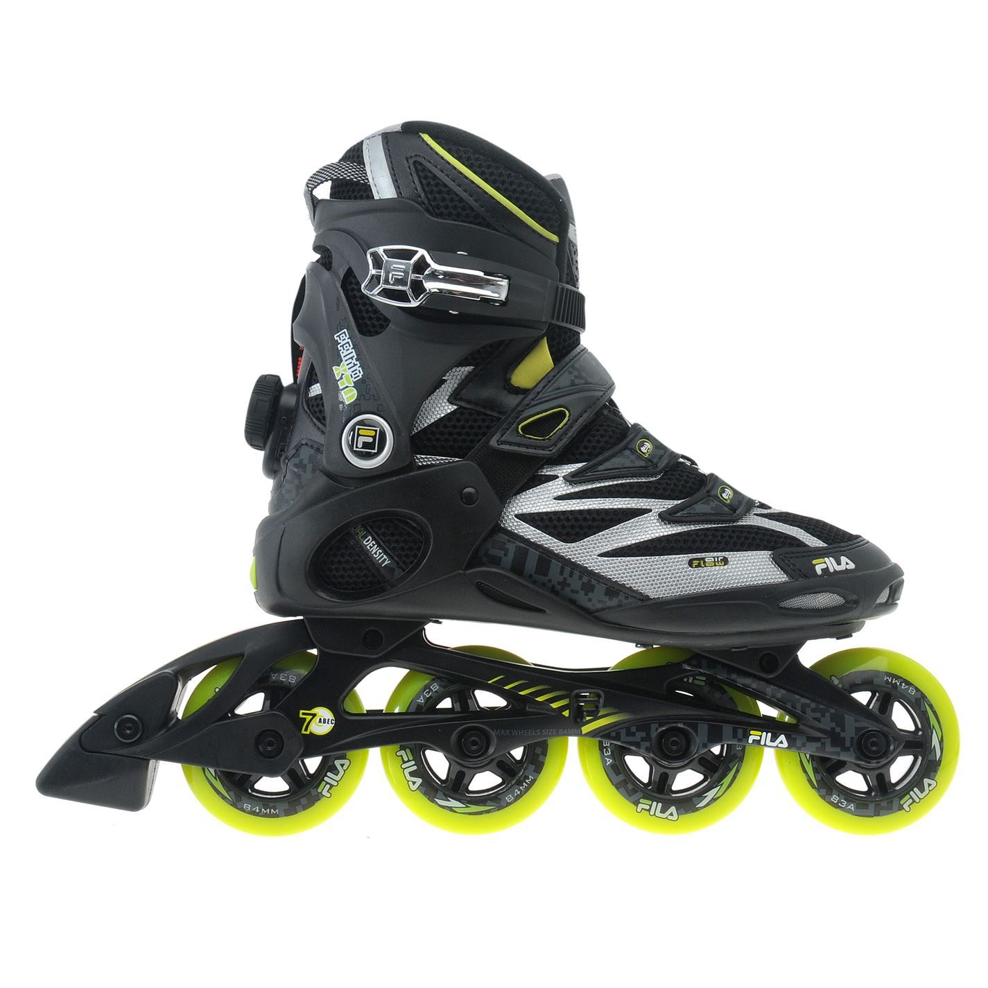Fila Primo XTA Inline Skates Mens Black/Lime Roller Blades