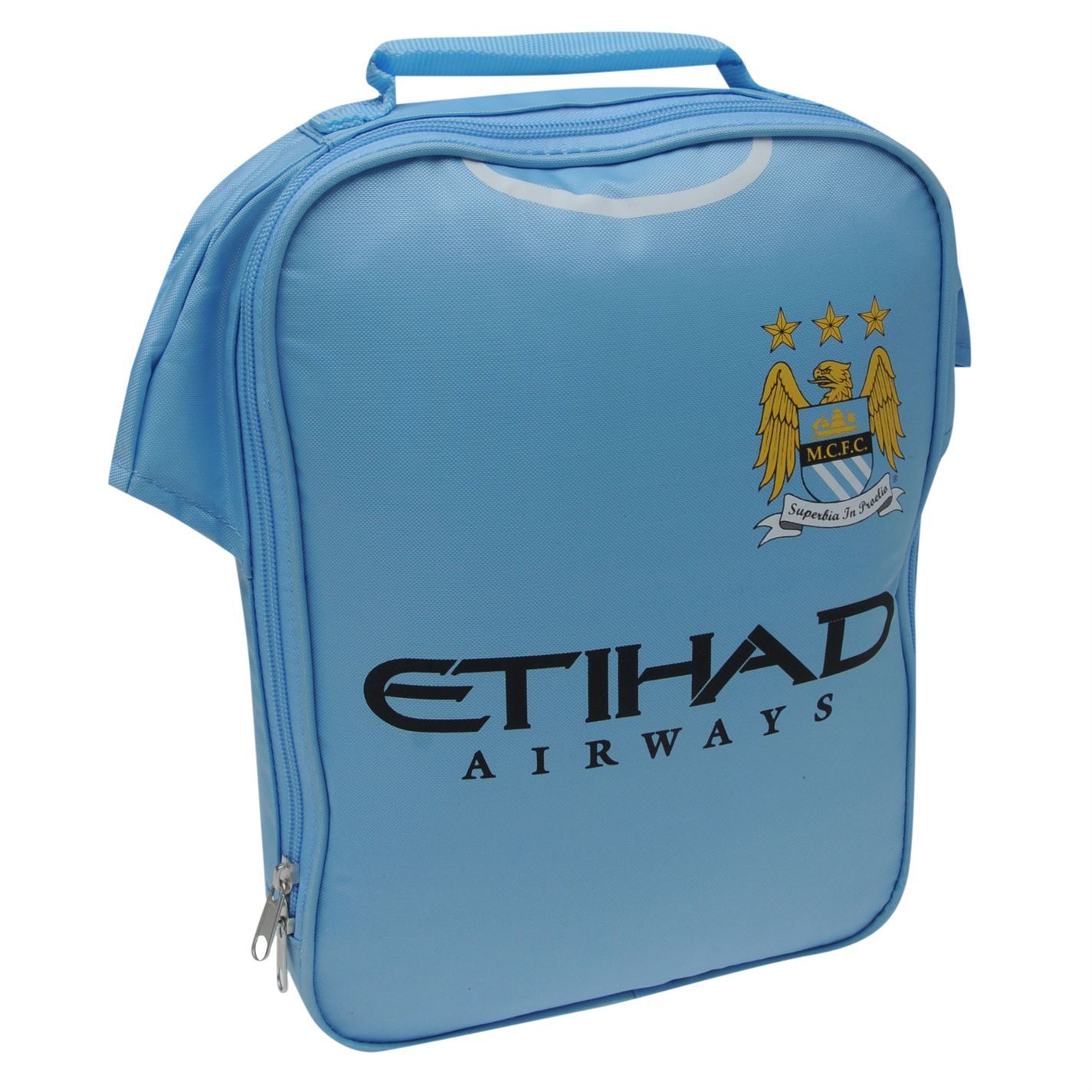 Manchester City FC Football Lunch Bag Soccer School Dinner Holdall Sky Blue eBay