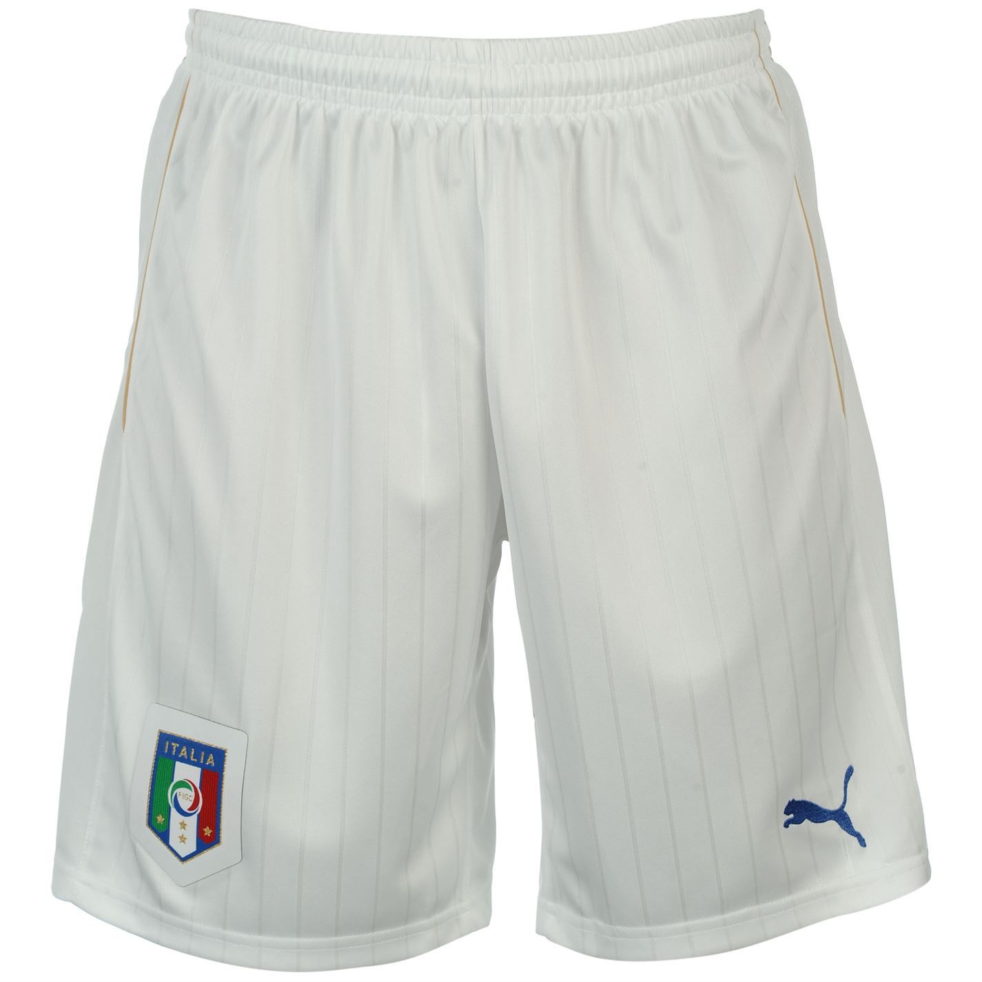 Puma Italy Home Shorts 2016 Mens White/Blue Football Soccer Short eBay