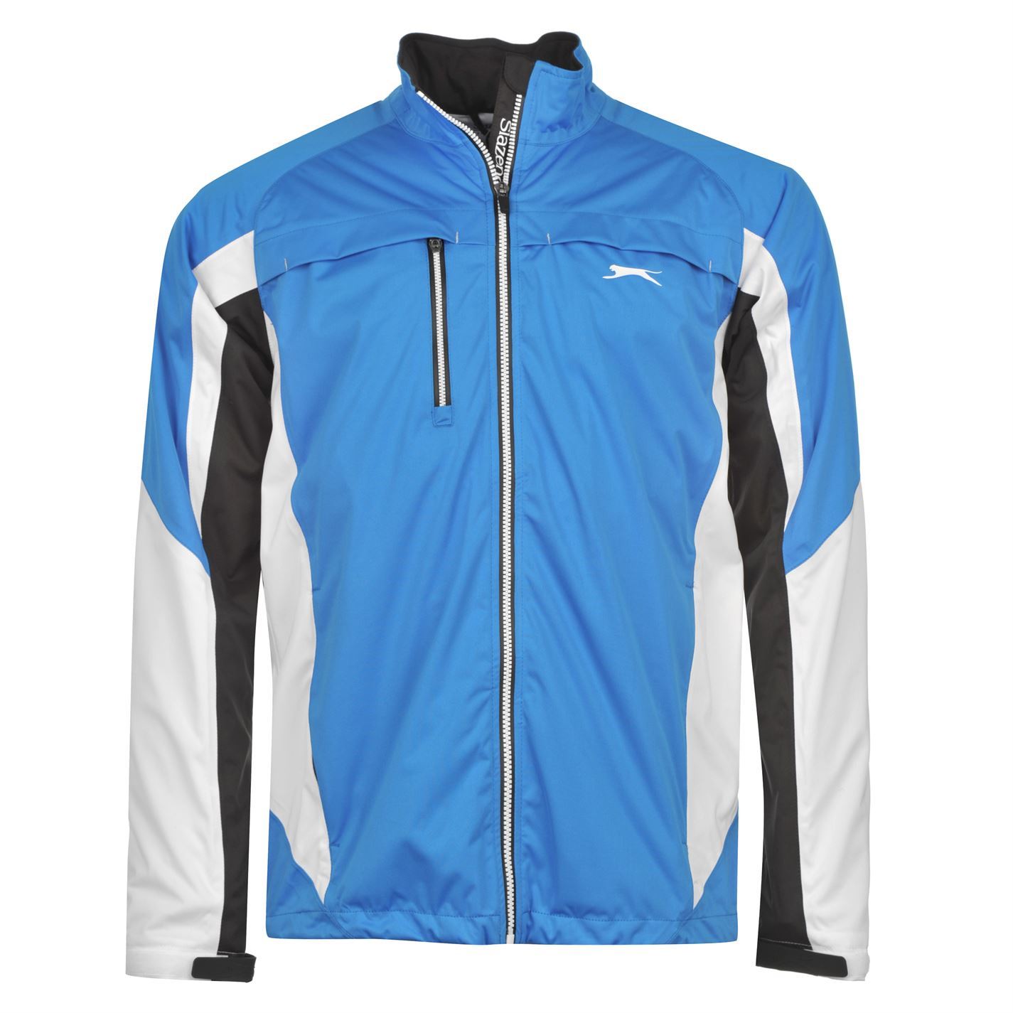 Slazenger Waterproof 4 Way Stretch Golf Jacket Mens Blue/Black Coat Top | eBay