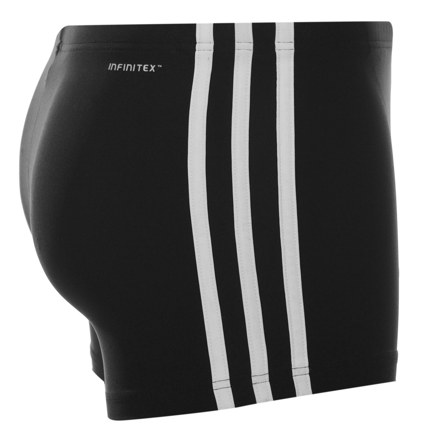 adidas 3 Stripe Boxer Trunks Mens Black/White Swimming Swimwear eBay