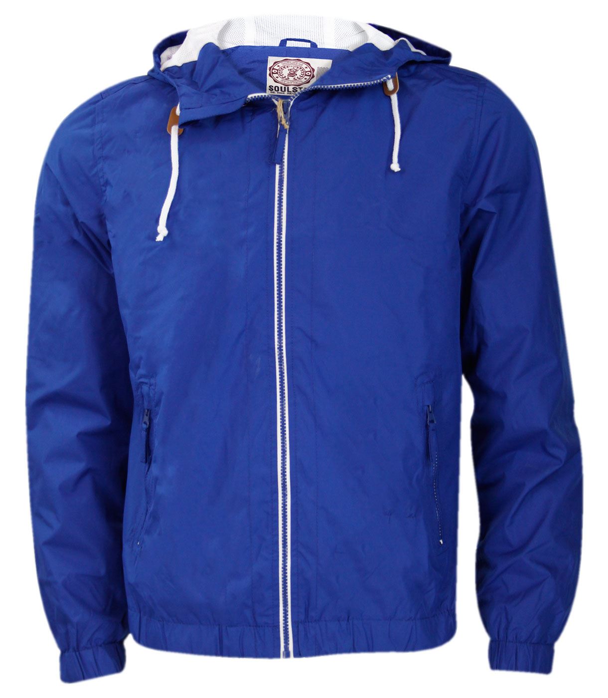 New Mens Soul Star Mesh Lined Summer Shower Proof Hooded Jacket Zip up