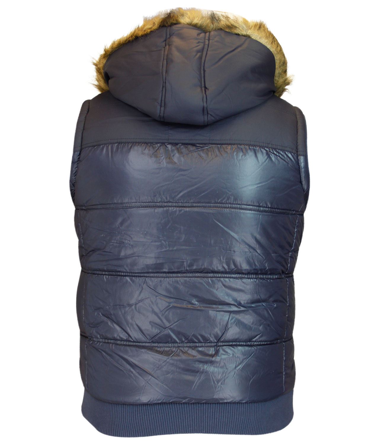 Crosshatch Mens Padded Gilet Winter Body warmer Fur Lined Detachable Hood Jacket | eBay