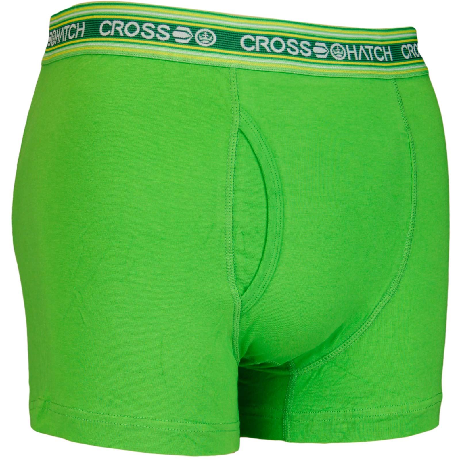 New Mens Crosshatch Designer Boxer Shorts Underwear Plain Stripe Funky