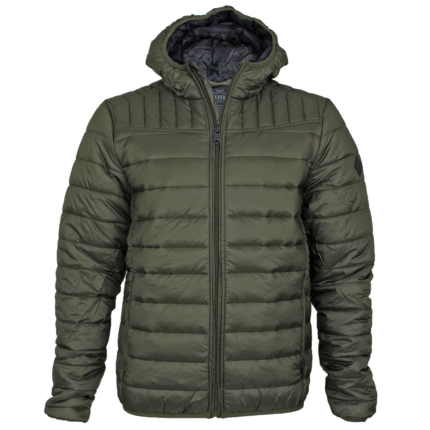Mens Threadbare Hooded Padded Quilted Lined Puffa Jacket Winter Bubble