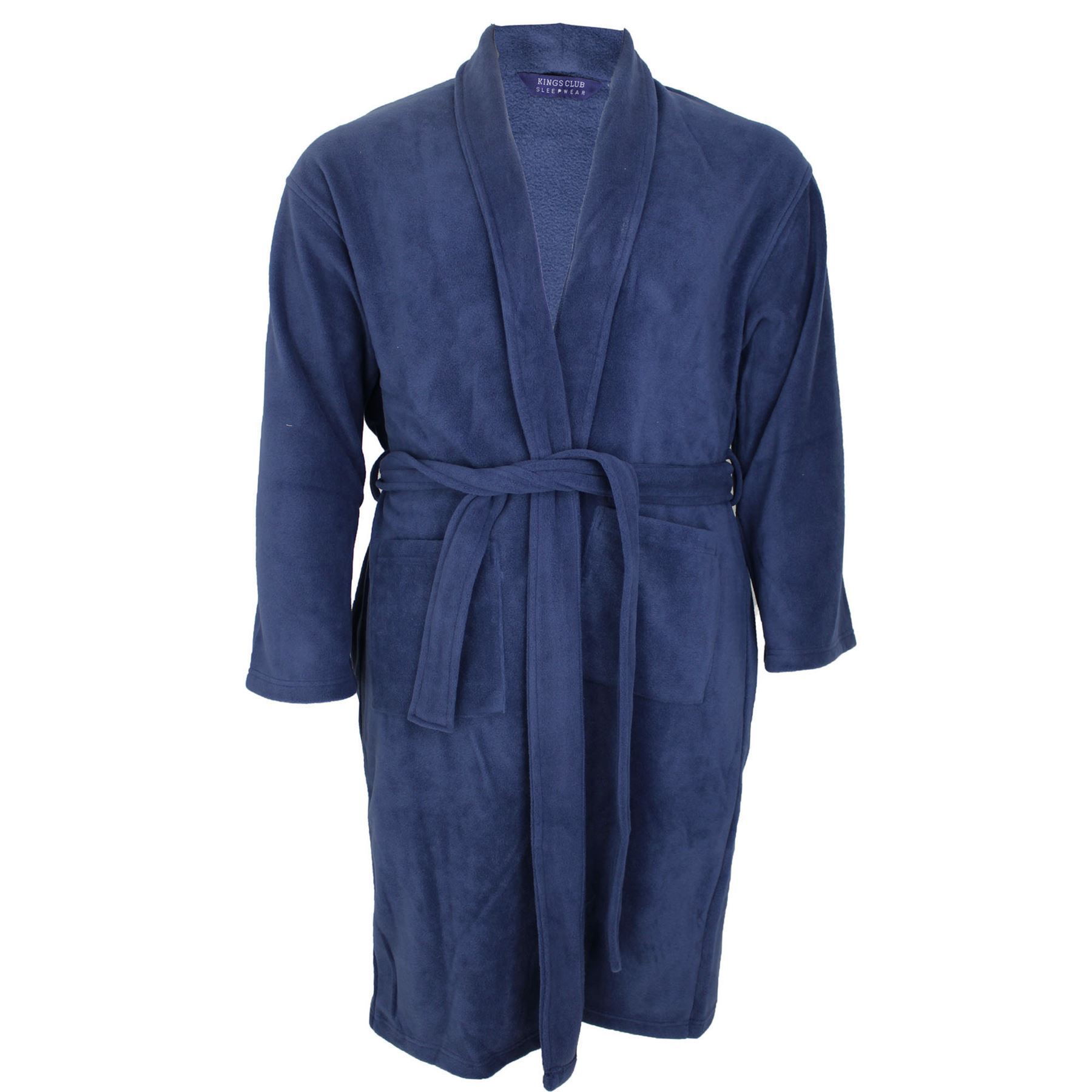 Mens Kings Club Big Size Fleece Dressing Gown Bath Robe 3XL 4XL 5XL 6XL 7XL 8XL