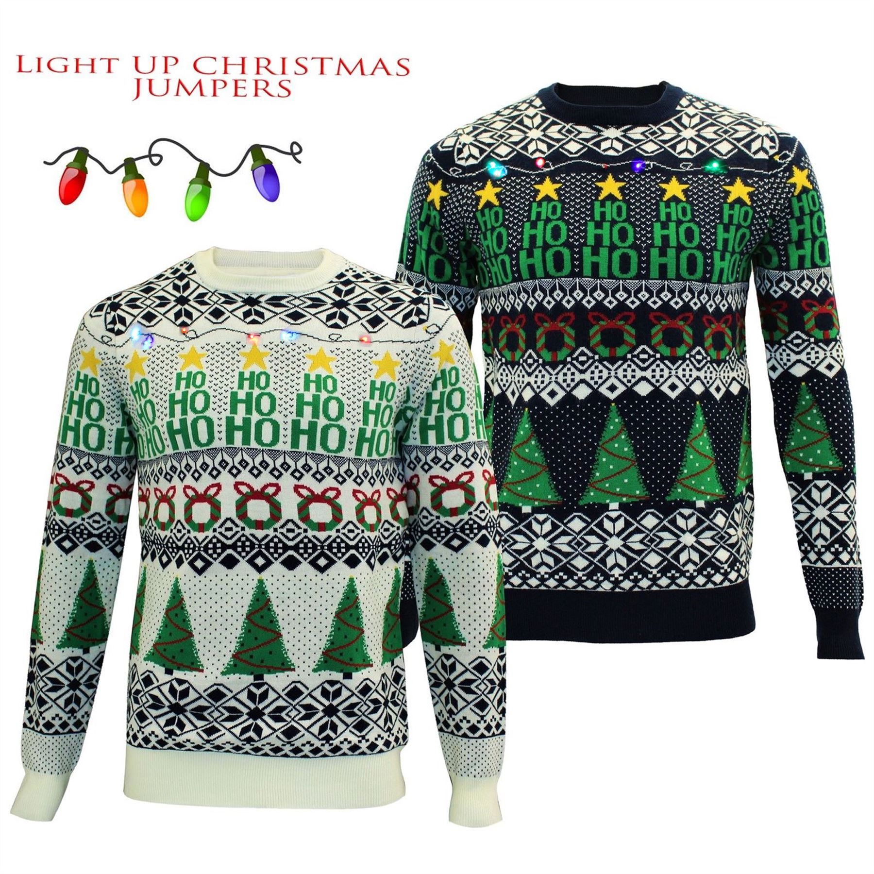 mens novelty light up christmas tree pullover jumper mens novelty light up christmas tree pullover jumper