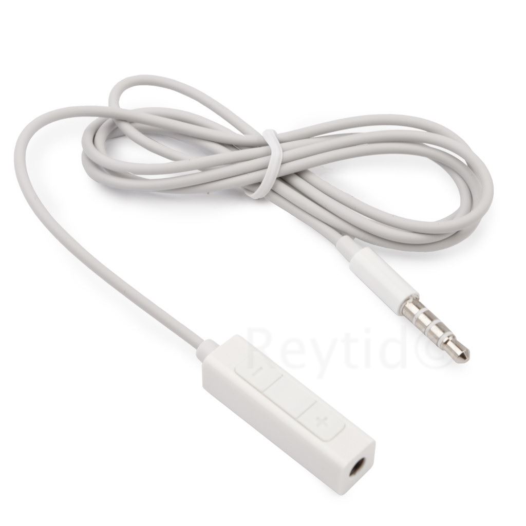 Headphone Adapter Cable w/ Remote & Volume Control Convert Earphones