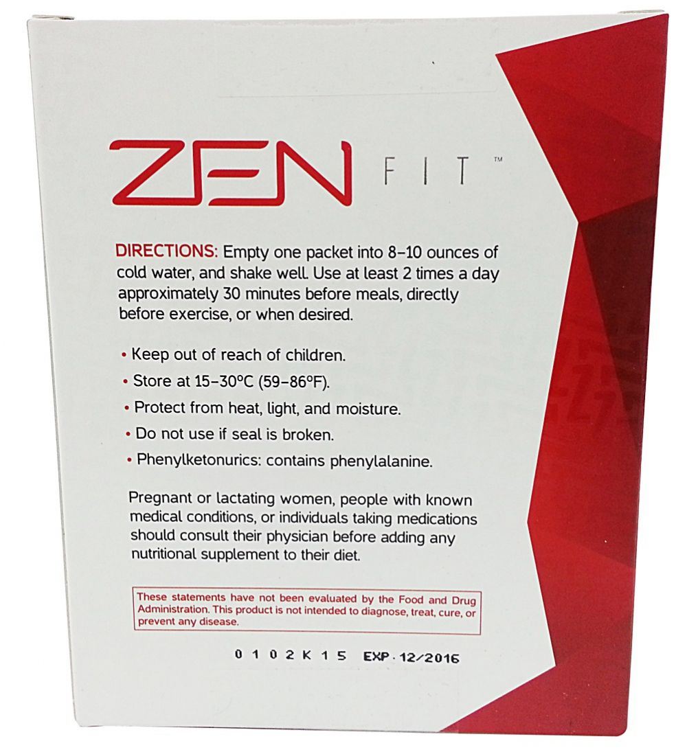 Jeunesse ZEN Fit Amino Acid Drink Mix Fruit Punch (30 Packets
