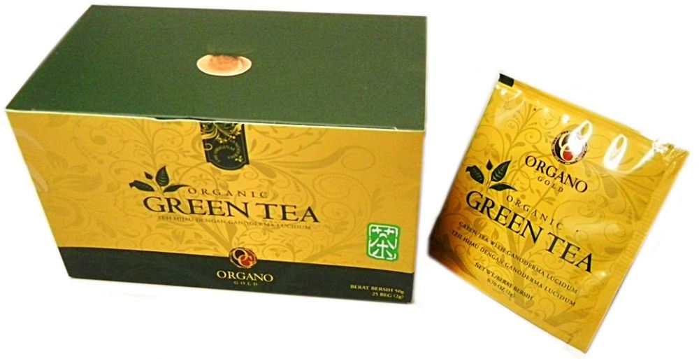 Organo Gold Organic Ganoderma Lucidum Green Tea (25 Sachet) Pack Size