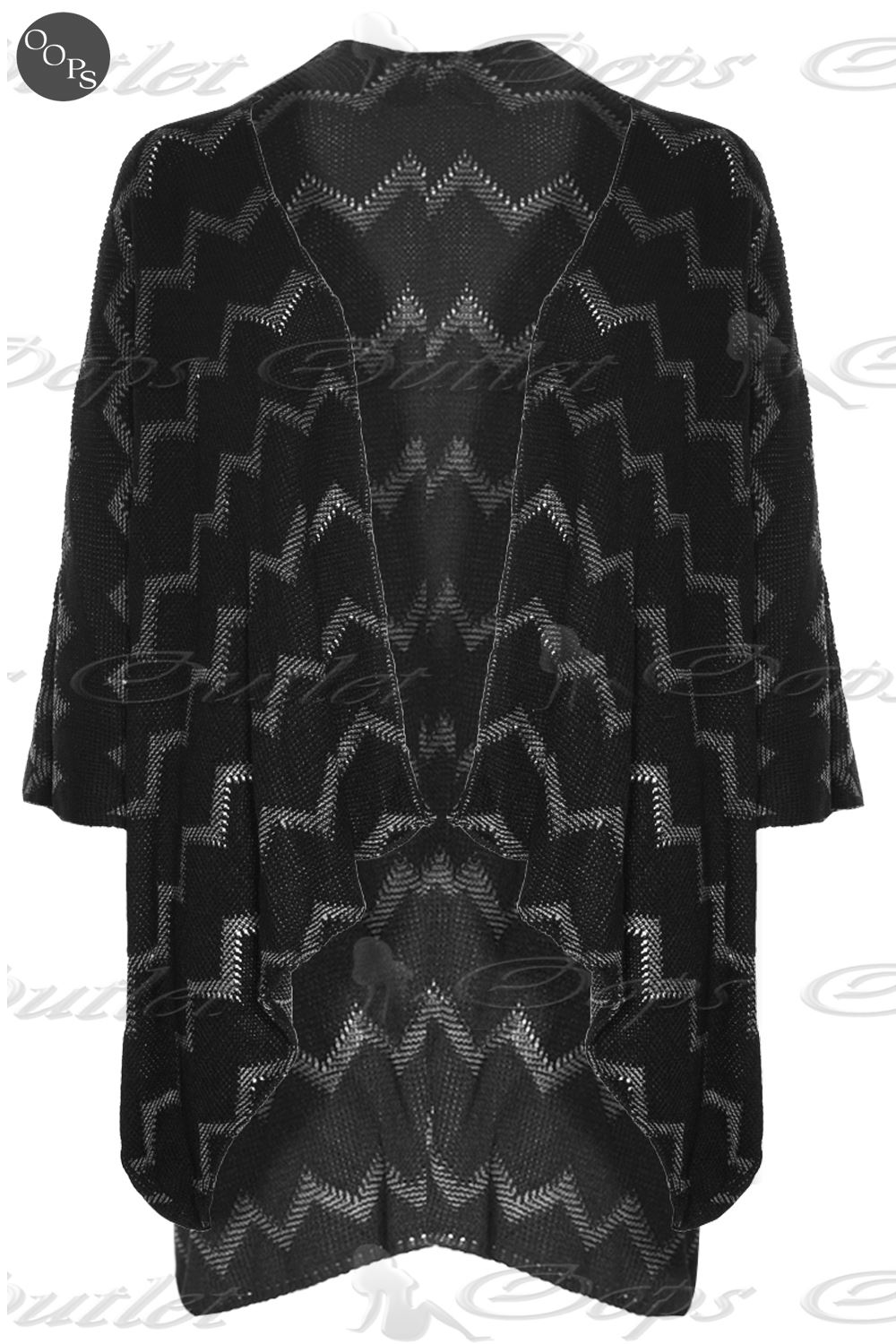 Womens Ladies Aztec Knitted Blanket Wrap Cape Kimono Poncho Cardigans Shawl ...
