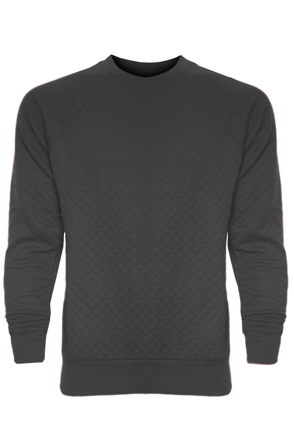 Mens Quilted Designers Fleece Casual Leather Elbow Patches Jumper