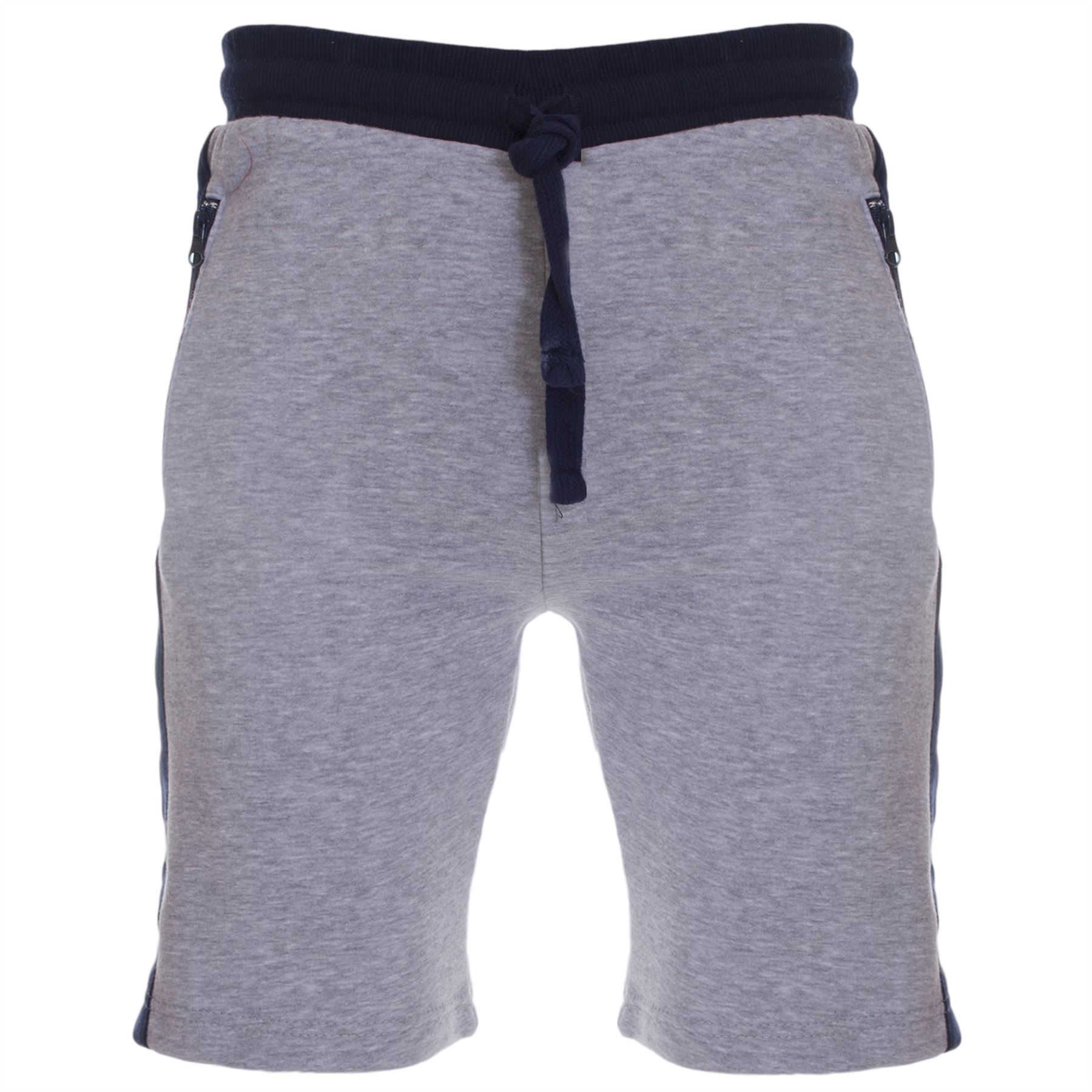 New Mens Designer Zip Pockets Branded Contrast Waist String Fleece