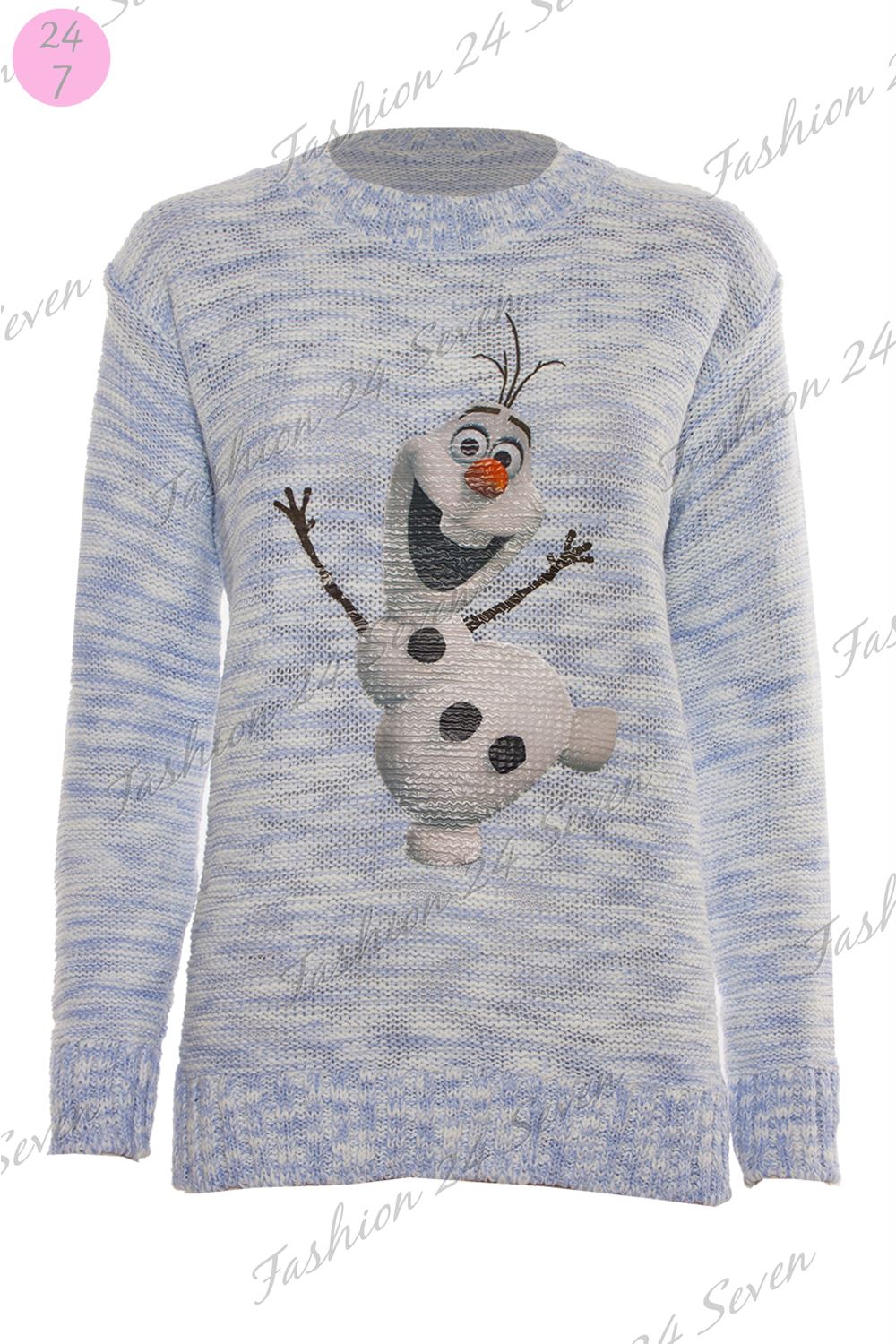 Womens Novelty Rudolf Olaf Ladies Frozen Knit Christmas Sweater Jumper Plus S...