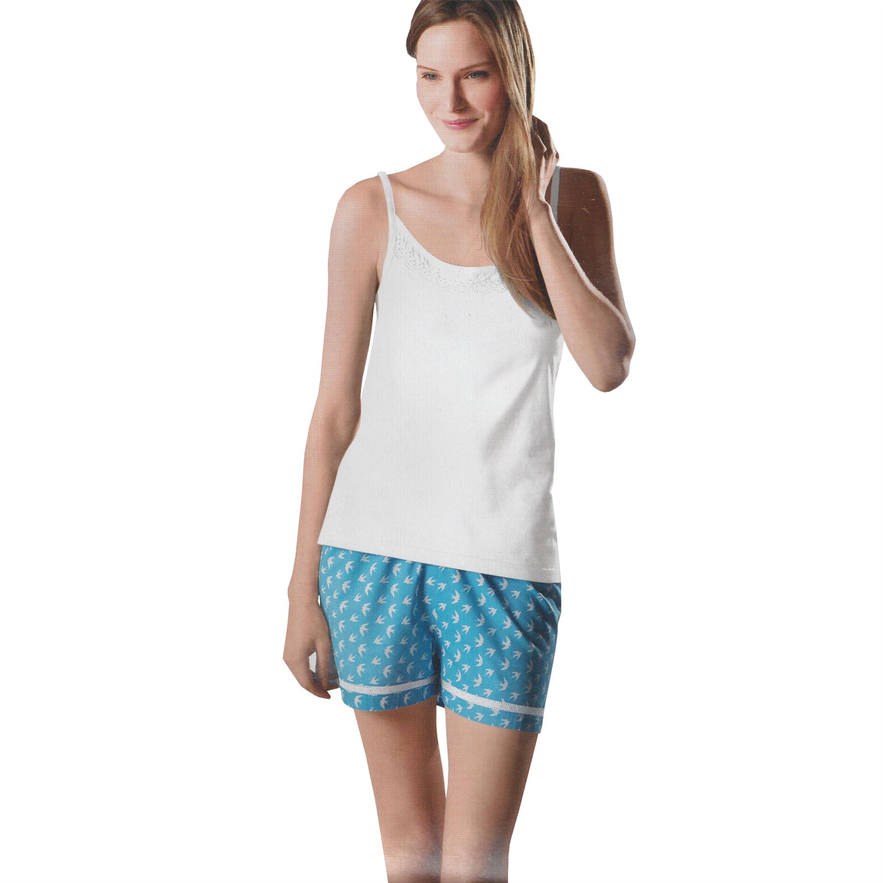 Womens Ladies Camisole Sleeveless Nightwear Nightie Shortie Pyjamas 2